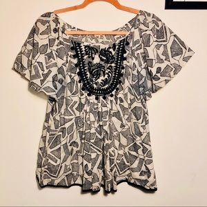 Anthropologie Art Deco Top